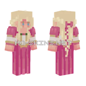 Genevieve Pink Dress Minecraft skin
