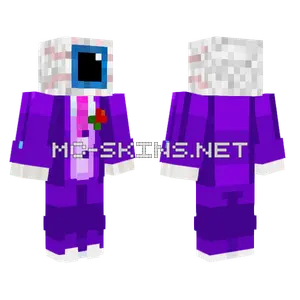 Gentleman Eggchan Purple Tuxedo Minecraft skin