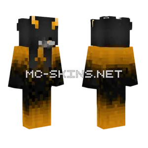 German Egirl Orange Black Fade Minecraft skin