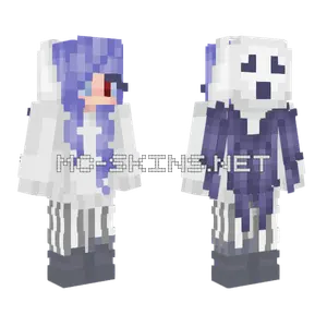 Ghost Hoodie Girl Minecraft skin