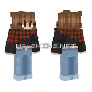 Gianna With Flannel Poncho Minecraft skin