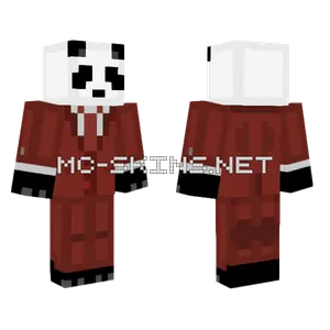 Giant Panda Red Suit Minecraft skin