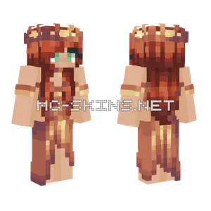 Ginger Golden Crown Minecraft skin