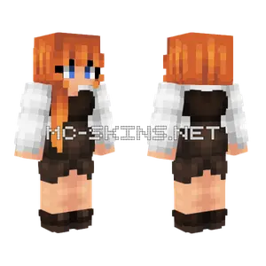 Ginger Medieval Girl Minecraft skin
