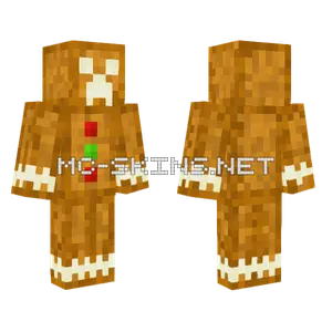 Gingerbread Creeper Minecraft skin