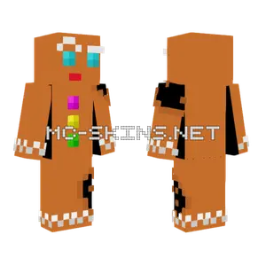 Gingerbread Man With Bites Minecraft skin