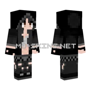 Girl Black Outfit Minecraft skin