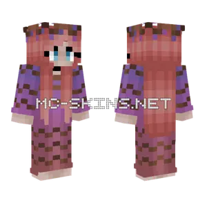 Girl Enchanted Twig Dawn Dress Minecraft skin