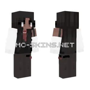 Girl In Black Suit Minecraft skin