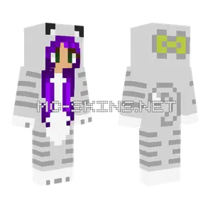 Girl In Cat Pajamas Minecraft skin