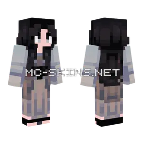 Girl In Grey Outfit Minecraft skin