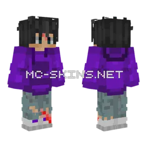 Girl In Purple Outfit Minecraft skin
