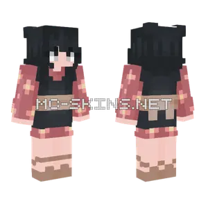 Girl In Red Dress Minecraft skin