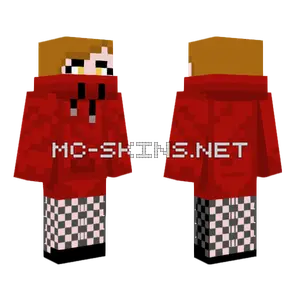 Girl In Red Hoodie Minecraft skin