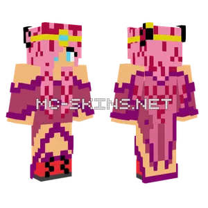 Girl Love Wolf Minecraft skin