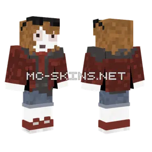 Girl Red Eyes Minecraft skin