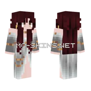 Girl White Dress Minecraft skin