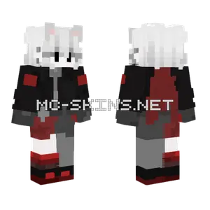 Girl White Hair Minecraft skin