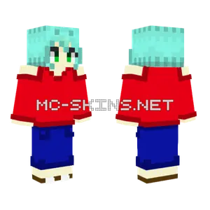 Girl With Blue Hair Minecraft skin
