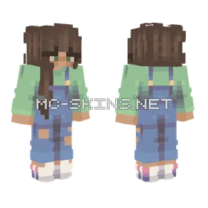 Girls Blue Outfit Minecraft skin