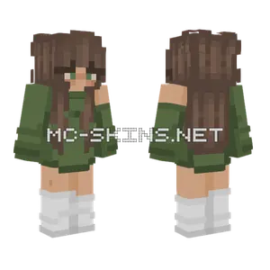 Girls Green Minecraft skin