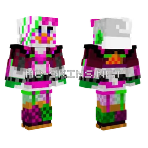 Glamrock Chica Stylized Minecraft skin