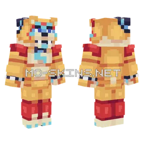 Glamrock Freddy FNAF Security Breach Minecraft skin