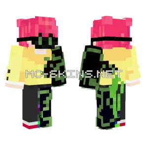 Glitch Girl Minecraft skin
