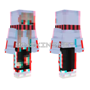 Glitched Girl Minecraft skin