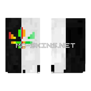 Glitching White Face cape, outside and lining