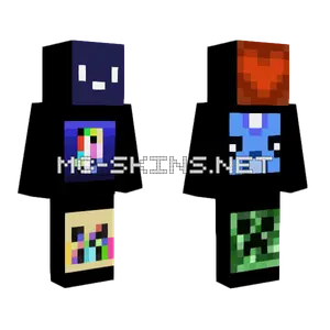 Glitchy Blue Creature Minecraft skin