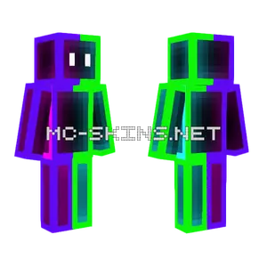 Glitchy Purple Green Skin Minecraft skin