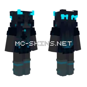 Glowing Blue Creature Minecraft skin
