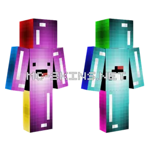 Glowing Multicolored Jelly Thingy Minecraft skin