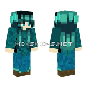 Glowsquid Girl Minecraft skin