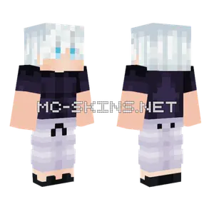 Gojo Removable Top Half Minecraft skin