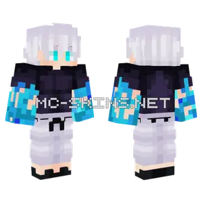Gojo Shinjuku White Outfit Minecraft skin
