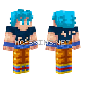 Goku Blue Minecraft skin