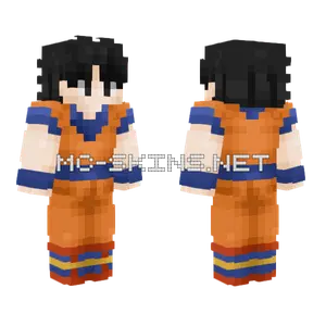 Goku Orange Outfit Minecraft skin