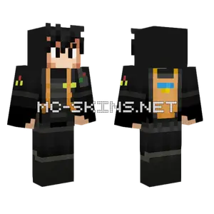 Goku PM Com Mochila Minecraft skin