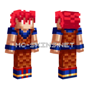 Goku Super Saiyan God Minecraft skin