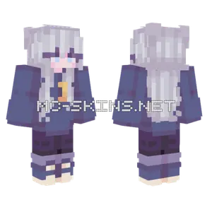 Gold Moon Long Hair Minecraft skin