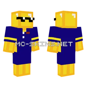 Golden Blue Uniform Minecraft skin