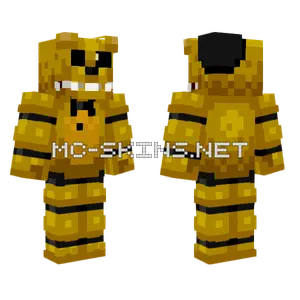 Golden Freddy Minecraft skin
