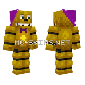 Golden Freddy FNAF Minecraft skin