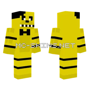 Golden Freddy White Pupils Minecraft skin