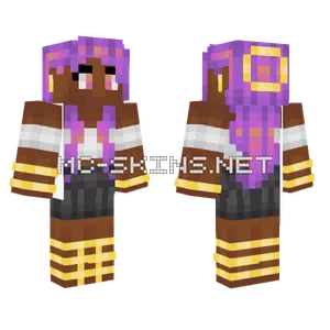 Golden Galaxy Girl Minecraft skin