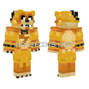 Golden Glamrock Freddy Minecraft skin