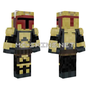Golden Mandalorian Minecraft skin