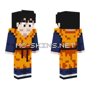 Goten Orange Suit Minecraft skin